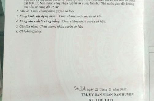1 duy nhất cách UBND xã Tịnh Hà 100m, sẵn sổ đỏ