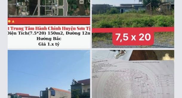 BÁN GẤP LÔ ĐẤT NGAY TRUNG TÂM HÀNH CHÍNH HUYỆN SƠN TỊNH _ TP.QUẢNG NGÃI