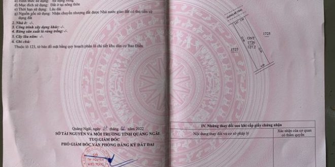 Bán nền ven biển quảng ngãi giá rẻ ngay bãi tắm Phổ An Đức Phổ