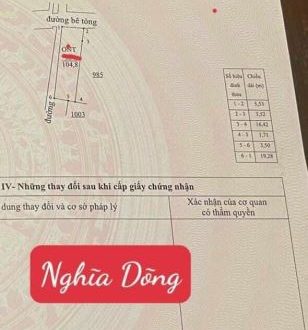 CẦN BÁN GẤP LÔ ĐẤT NGHĨA DÕNG