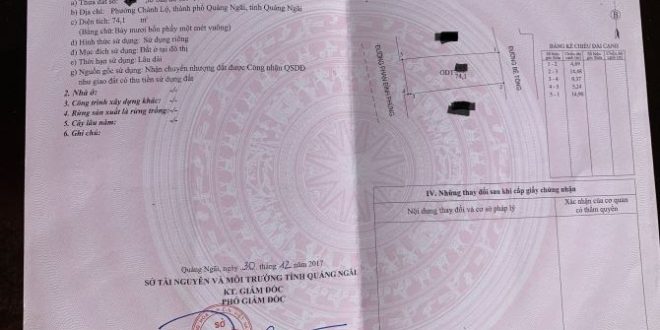 Bán gấp nhà MT Phan Đình Phùng TP Quảng Ngãi, hiện đang cho thuê 12tr/tháng, giá 7tỷ TL.