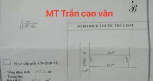 Bán lô đất đẹp 5x25m, mặt tiền Trần Cao Vân, Hộ khẩu P Trần Phú