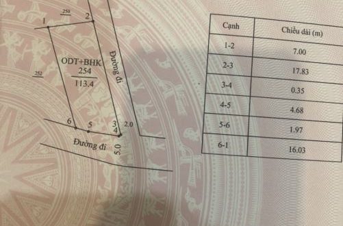 Bán lô đất thổ cư hai diện giá tốt