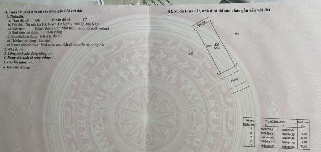 Duy nhất 01 lô đất đường Phạm Cao Chẩm - Ngay UBND huyện Tư Nghĩa - Thị trấn La Hà