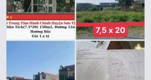 CHÍNH CHỦ CẦN TIỀN BÁN NHANH LÔ ĐẤT BIỆT THỰ 150M2 - SƠN TỊNH