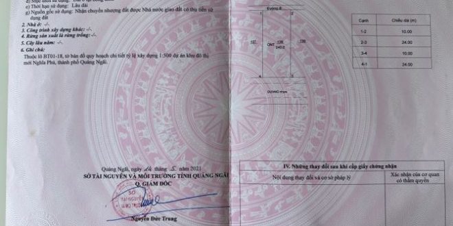 Bán lô biệt thự khu dân cư Nghĩa Phú cạnh cầu Cổ Luỹ