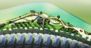 Hàng hiếm, 1 lô biệt thự mặt tiền công viên sông Bàu Giang Quảng Ngãi Ngang 16m mặt tiền.
