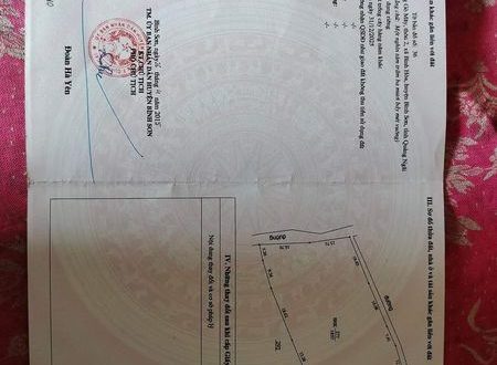 Lô đất BHK Bình Hoà, bình sơn, sát nhà dân, có điện nước đi ngang