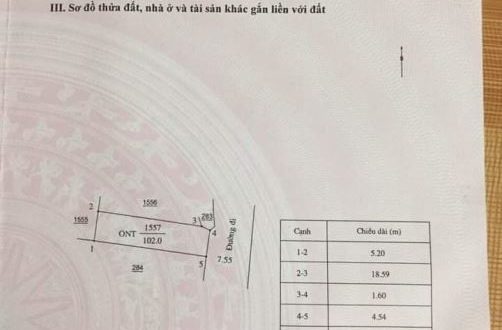 Đất MT đường trục chính Tịnh Ấn Tây shr, diện tích 102m2 bán với giá 1 tỷ 2 tl nhẹ