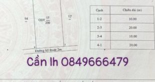 bán đất 10x20x2kt mặt tiền đường trần nhân tông