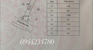 đất mặt tiền bích khê 220m2 ngang gần 6m