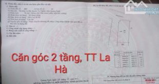 Bán nhà góc 02 tầng, mặt tiền đường Ôtô, thị trấn La Hà, Tư Nghĩa