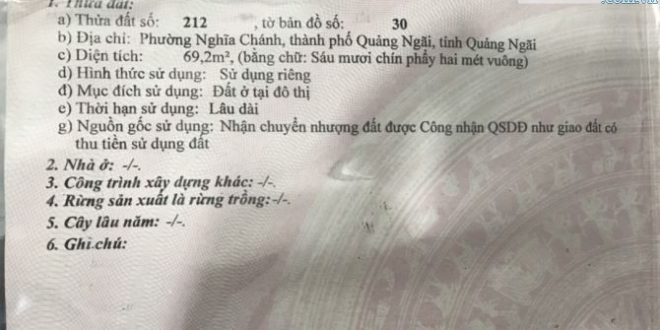 Cần bán lô đất đẹp 4,55x15m Hẻm Quang Trung, Ô tô thông