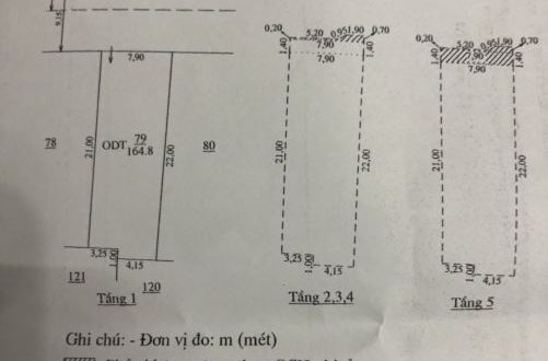 Bán nhà 05 tầng, Diện tích: 7,9x22m mặt tiền Trần Hưng Đạo, TP Quảng Ngãi