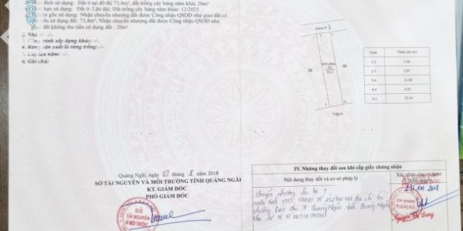 Bán đất chính chủ Chu Văn An, TP Quảng Ngãi