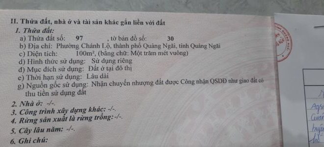 ???? Bán Lô đất sạch đẹp hẻm 968 Quang Trung, Tp Quảng Ngãi giá rẻ chỉ 9xx  triệu
