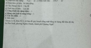 Bán nhà 3 mê khu An Phú sinh trung tâm tp quảng Ngãi giá ngợp bank