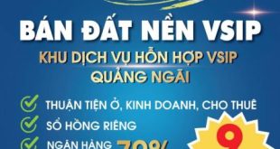 3 lô  liền kề vị trí mặt tiền Khu dịch vụ hỗn hợp VSIP Quảng Ngãi giá sốc