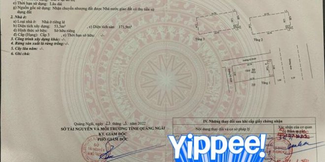 Bán nhà 3 tầng, Hướng đông Hk P Nghĩa Chánh, TP Quảng Ngãi