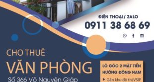 Cho thuê văn phòng tại 366 Võ Nguyên Giáp Thành Phố Quảng Ngãi