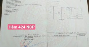 Bán lô đất giá rẻ 52m2 Hẻm Ô tô Nguyễn Công Phương, P Nghĩa Lộ, TPQ Ngãi