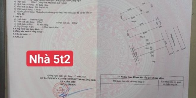 Bán nhà 3 tầng mặt tiền Hà Huy Tập, gần Vincom Plaza, TP Quảng Ngãi