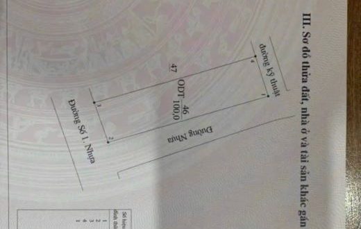 Lô góc 2 mặt diện đường Nguyễn khuyến Trần phú cách đường Hai bà trưng 50m tp quảng Ngãi
