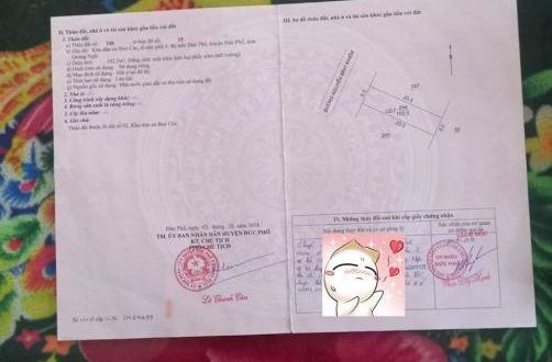 BÁN ĐẤT PHƯỜNG NGUYỄN NGHIÊM, THỊ XÃ ĐỨC PHỔ, VỊ TRÍ ĐẸP