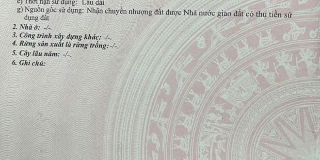 BÁN LÔ ĐẤT PHONG NIÊN HẠ - GẦN KHU CÔNG NGHIỆP TỊNH PHONG - VSIP