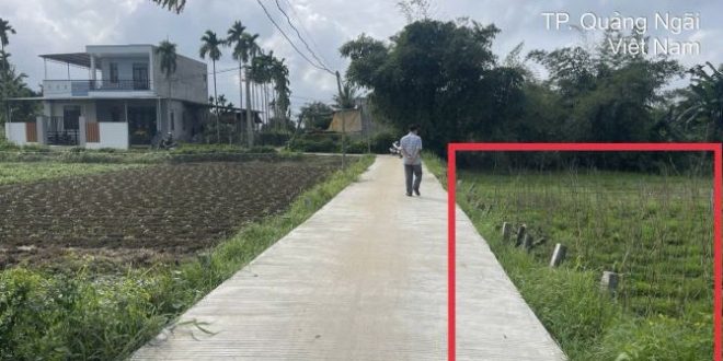 Bán mãnh đất fun Hồng Đường bê tông 3m Tịnh an - tp. Quảng Ngãi giá rẻ